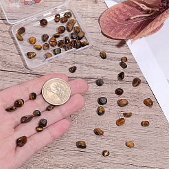 天然タイガーアイビーズ1連  ナゲット  タンブルストーン  6~11x6~8x4~7mm  穴：1mm  約49~51個/連  15.35~15.75''（39~40センチメートル）&nbsp;G-PA0002-66
