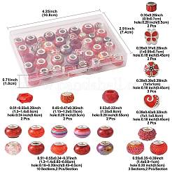 40Pcs 20 Styles Resin & Glass European Beads&nbsp;RPDL-FS0001-03