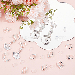 24Pcs Brass Clip-on Earring Converters Findings&nbsp;KK-SP0001-16S