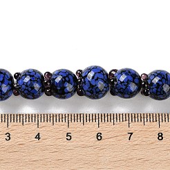 手作りランプワークビーズ連売り  ブルーベリー  ミッドナイトブルー  10.5x11mm  穴：1mm  約50個/連  20.47''（52センチメートル）&nbsp;LAMP-Q036-06A