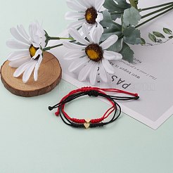 Unisex Adjustable Nylon Thread Braided Bead Bracelets Sets&nbsp;BJEW-JB05832