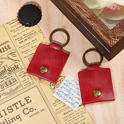 PU Imitation Leather Keychains&nbsp;KEYC-WH0003-08AB