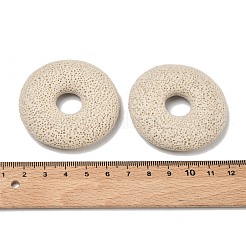 Natural Lava Rock Disc Big Pendants&nbsp;G-M203-07-1