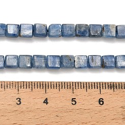 天然石カヤナイトビーズ連売り  正方形  5.5~6.5x6.5x2.5mm  穴：0.7mm  約67個/連  15.94''（40.5センチメートル）&nbsp;G-H335-L01-6mm