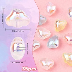 35Pcs 7 Colors Transparent Acrylic Beads&nbsp;MACR-YW0004-64