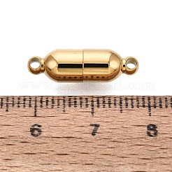 304ステンレススチール製マグネット留め具  イオンプレーティング（ip）  チューブ  18KGP本金メッキ  20x6mm  穴：1.8mm&nbsp;STAS-N127-01B-G
