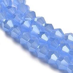 Imitation Jade Electroplate Glass Beads Strands&nbsp;GLAA-F029-J4mm-C04