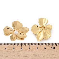304 Stainless Steel ABS Plastic Pearl Stud Earrings for Women&nbsp;EJEW-U046-12B-G