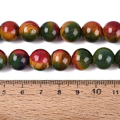 天然石瑪瑙ビーズ連売り  スムーズなラウンド  染め＆加熱  グリーン  12mm  穴：0.9~1mm  約33個/連  14.76~15.16インチ（37.5~38.5cm）&nbsp;G-Q606-106B