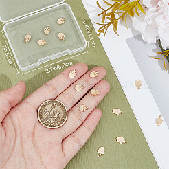秋をテーマにした真鍮チャーム20個  ドングリ  18KGP本金メッキ  10x6x1mm  穴：1mm&nbsp;KK-BBC0014-61