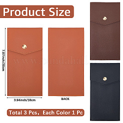 3Pcs 3 Colors PU Leather with Alloy Pen Holders&nbsp;AJEW-CL0002-94