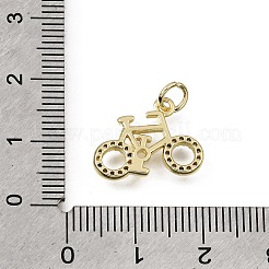 Brass Micro Pave Clear Cubic Zirconia Pendants&nbsp;CU-L001-06G