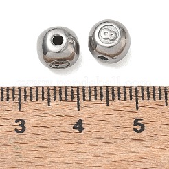 304ステンレススチールビーズ  サイコロと数字の8  ステンレス鋼色  6.5x7.5x6.5mm  穴：1.7mm&nbsp;SA-CBA740F-11P