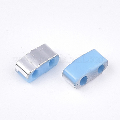Electroplate Opaque Glass Seed Beads&nbsp;SEED-S023-18B-03D