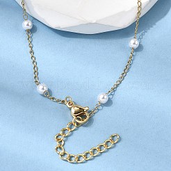 304 Stainless Steel Starfish Shell Shape Pendant Necklaces for Women&nbsp;NJEW-F356-02G