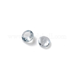 染色されたファセットカットの天然ブルーアゲートカボション  後ろ向き  ダイヤモンド  3x1.8mm&nbsp;G-I295-05C-18B-08