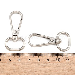 亜鉛合金回転式ナスカン  ティアドロップ  プラチナ  45x22x6mm  穴：7.5x17mm&nbsp;AL-CBAC079-21P
