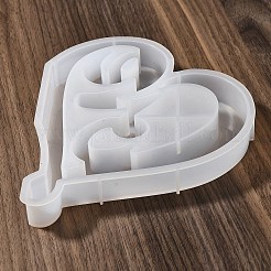 DIYキャンドルシリコンモールド  香りのよいキャンドル作りに  ハート  バレンタインデー  ホワイト  143x180x21mm&nbsp;LS-DIY-A056-02A