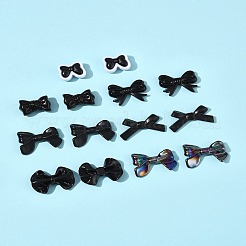 70 個 7 スタイル不透明なアクリル ビーズ  蝶結び  ミックスカラー  16.5~24x20.5~34.5x6.5~11mm  穴：1.8~2.5mm  10個/スタイル&nbsp;MACR-FS0002-12