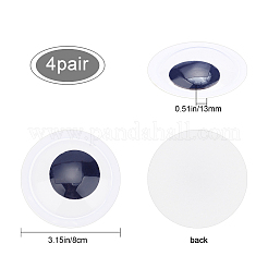4Pair Black & White Wiggle Googly Eyes Cabochons&nbsp;DIY-GF0004-70