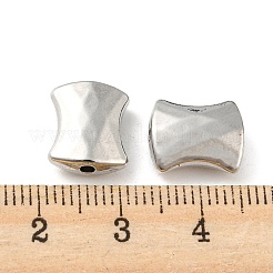 めっき合金ビーズラック  鉛フリー＆カドミウムフリー＆ニッケルフリー  枕の形  プラチナ  12x10x5mm  穴：1.8mm&nbsp;PALLOY-Z022-07P