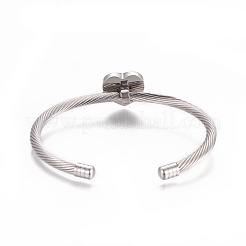 304 Stainless Steel Cuff Bangles&nbsp;BJEW-F400-09P
