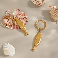 Stainless Steel Fish Hoop Earrings&nbsp;ZZ6845