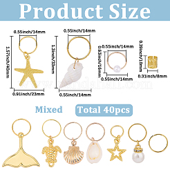 1 Bag Alloy Hair Braid Pendant&nbsp;OHAR-BM0001-06