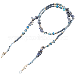 1Pc Polymer Clay with Alloy and Crystal Neck Strap for Eyeglasses&nbsp;AJEW-CN0005-04D