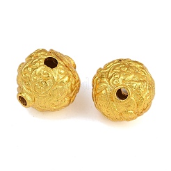 真鍮ビーズ  長持ちメッキ  ラックめっき  ラウンド  ゴールドカラー  16x15x14mm  穴：3mm&nbsp;KK-Z122-01G