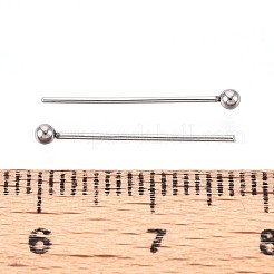 304ステンレススチールヘッドピン  ステンレス鋼色  18mm  ヘッド：2mm  100個/セット&nbsp;STAS-T065-18mm-20P