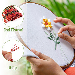 ポリエステル刺繍糸  クロスステッチの糸  レッド  1mm  約8.75ヤード（8m）/バンドル  24色  1束/カラー  24束&nbsp;OCOR-TA0002-83E