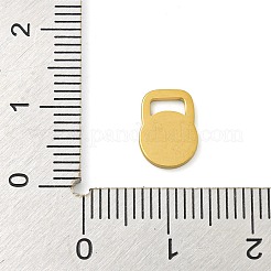 304ステンレスペンダント  レーザー切断  ケトルベルチャーム  ゴールドカラー  10x7x1mm  穴：1.3x4mm&nbsp;STAS-S142-03G