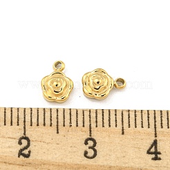 イオンプレーティング（IP）304ステンレススチールチャーム  花のチャーム  14KGP本金メッキ  7x5x2.5mm  穴：1mm&nbsp;STAS-A096-01G