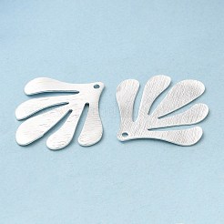真鍮チャーム  カドミウムフリー＆鉛フリー  リーフチャーム  925銀メッキ  31x29x1mm  穴：1.6mm&nbsp;KK-M250-20S
