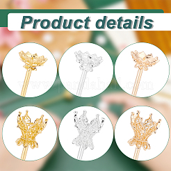 花のヘアスティック作りキット  合金毛棒のパーツを含む  アクリル＆ABSプラスチックパールビーズ  ミックスカラー  32個/セット&nbsp;DIY-PH0008-52
