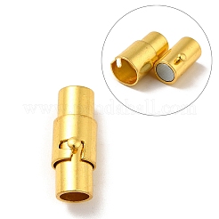 真鍮製ロッキングチューブマグネットクラスプ  コラム  ミックスカラー  15x6mm  穴：4mm&nbsp;MC078-M