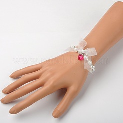 Acrylic Round Beaded Kids Stretch Bracelets&nbsp;BJEW-JB01389