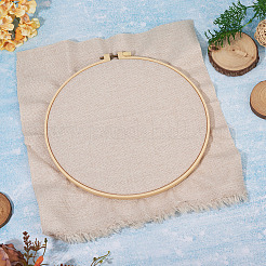 1pc プラスチック模造竹クロスステッチ刺繍フープ  裁縫用具アクセサリー  ラウンド  パパイヤホイップ  240mm&nbsp;FIND-TADJ0001-02