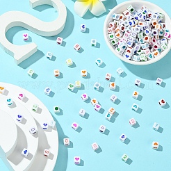 800Pcs 2 Styles Opaque White Acrylic Beads&nbsp;MACR-YW0003-31