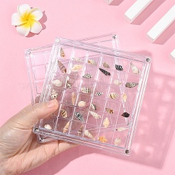 36 Grids Magnetic Acrylic Shell Storage Box with Lid&nbsp;AJEW-YWC0009-003