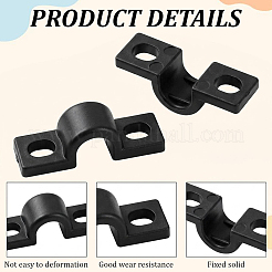 ナイロンケーブルクランプ10個  ケーブル管理ホルダー  ブラック  33x10.5x11mm  内径：6x5mm&nbsp;FIND-CN0002-59B