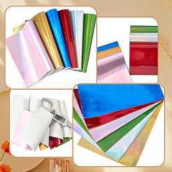 PVCレザー生地6枚  DIYクラフト用品  長方形  ミックスカラー  210x150x0.5mm&nbsp;DIY-CL0002-27C