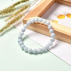 男性、女性、女の子へのギフト用の天然アクアマリンビーズストレッチブレスレットセット  生命の木チベットスタイルの合金チャームブレスレット  内径：2-1/8インチ（5.5cm）  ビーズ：2~10x4~10mm  3個/セット&nbsp;BJEW-JB06709