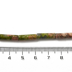 天然石ユナカイトビーズ連売り  コラム  13.5~14x4~4.5mm  穴：1.2mm  約28個/連  15.16''（38.5センチメートル）&nbsp;G-D464-21