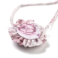 Flower Pattern Fabric Rose Tie Choker Necklaces for Women&nbsp;LS-NJEW-Z022-01E