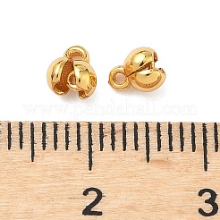 真鍮製ダルマチープ  長持ちメッキ  ラックめっき  鉛フリー＆カドミウムフリー  24KGP本金メッキ  5x4mm  穴：0.5mmと0.8mm  内径：2mm&nbsp;KK-H532-03A-G