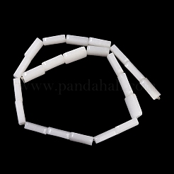 天然石ホワイトジェイドビーズ連売り  長方形  13x18x6mm  穴：0.8mm  約22個/連  15.75''（40センチメートル）&nbsp;G-M420-M06-02