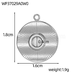 304 Stainless Steel Pendant Cabochon Settings&nbsp;STAS-OY010-28P