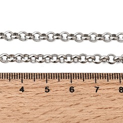 4.5MM 201 Stainless Steel Rolo Chain Necklaces for Unisex&nbsp;NJEW-K302-09P